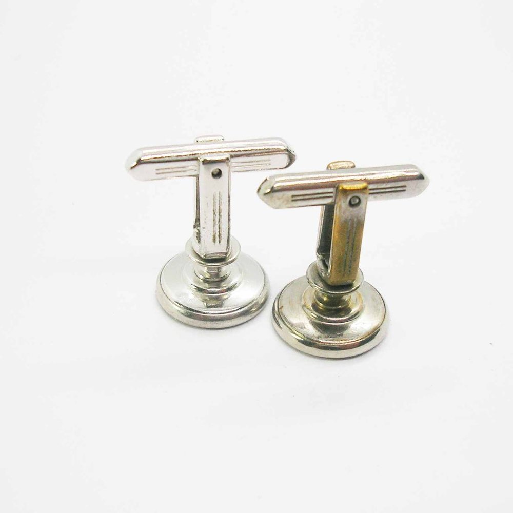 Vintage Cuff Links Mother of Pearl Mid Century Hickok Formal Shirt Accessory - Picture 2 of 3